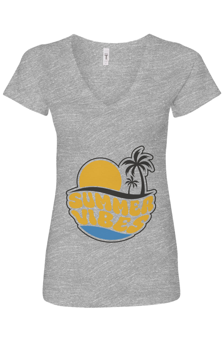 Summer Vibes Women's Ideal V-Neck Comfort T-Shirt