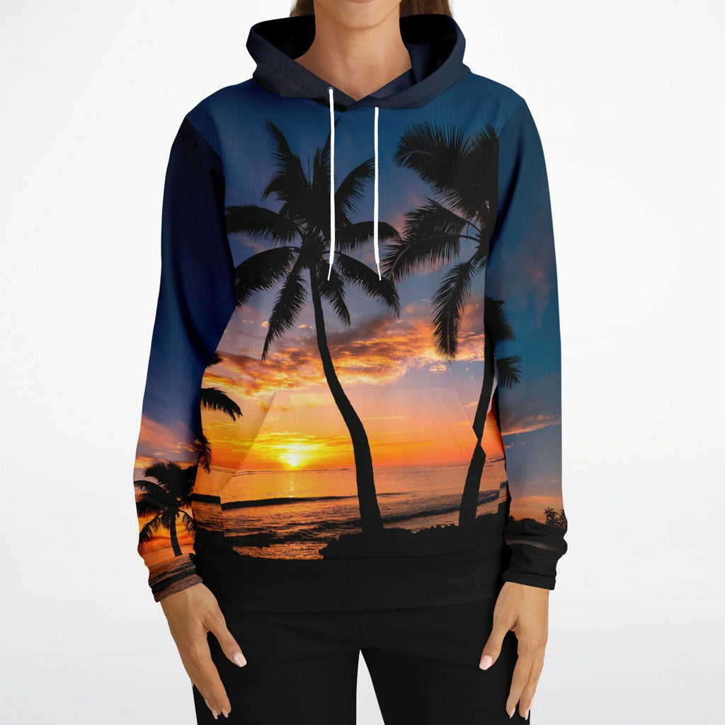 Hawaiian Islands Hawaii Sunset Hooded Sweatshirt Athletic Hoodie Unisex Men's and Women's
