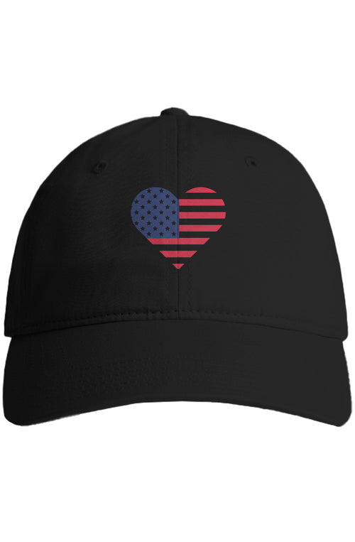 American Flag Heart Women's Access Cap Born in the USA
