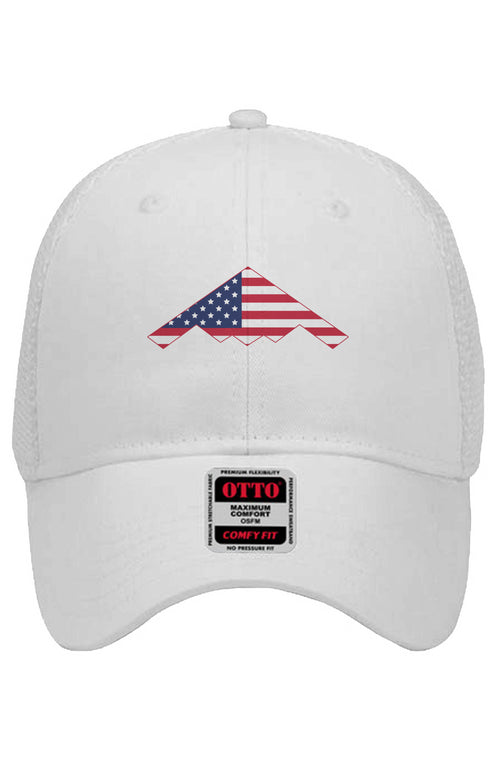 B2 Bomber BORN IN THE USA American Flag Embroidered Otto Comfy Fit Baseball Cap