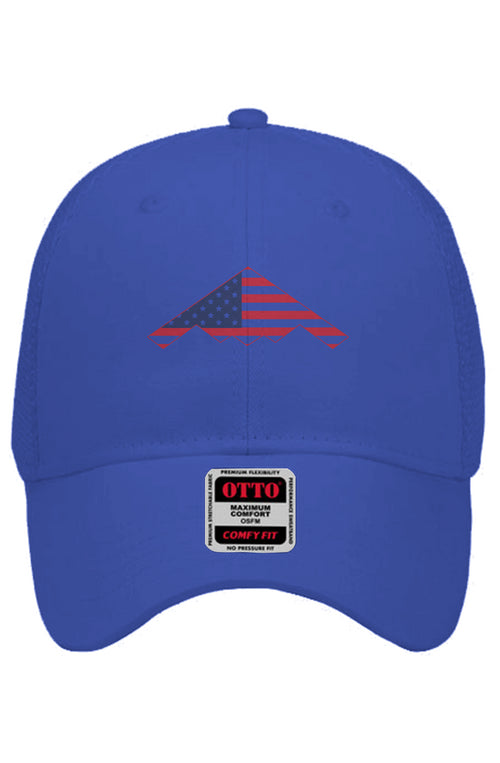 B2 Bomber BORN IN THE USA American Flag Embroidered Otto Comfy Fit Baseball Cap
