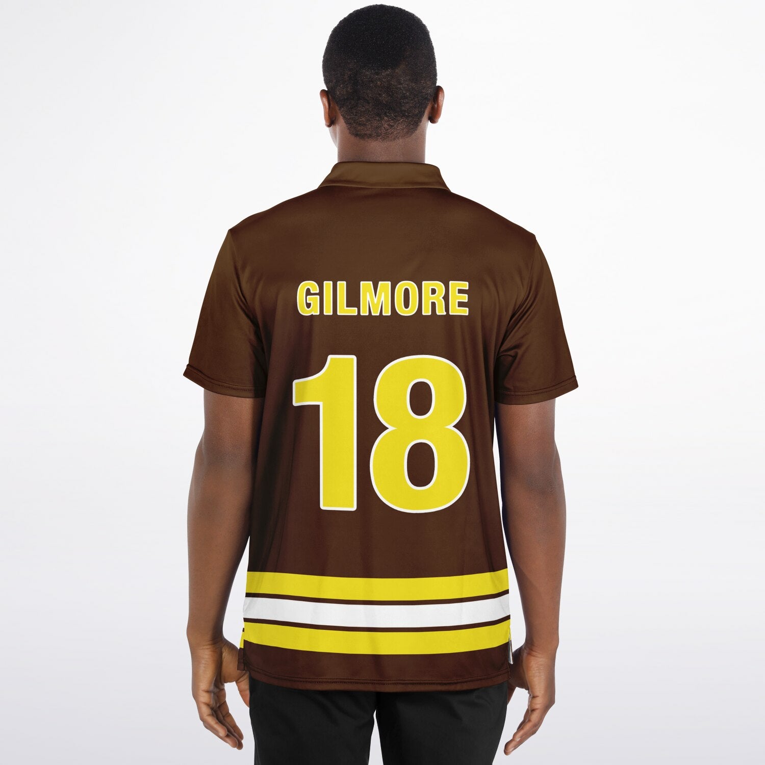 Happy Gilmore Hockey Player Golf Polo Shirt Brown UV Protection Sport Shirt