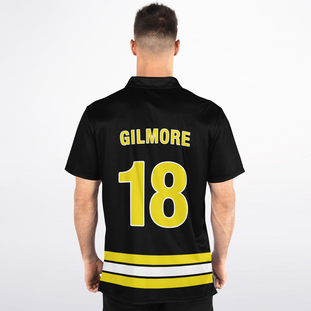 Happy Gilmore Hockey Player Golf Polo Shirt - Black Version