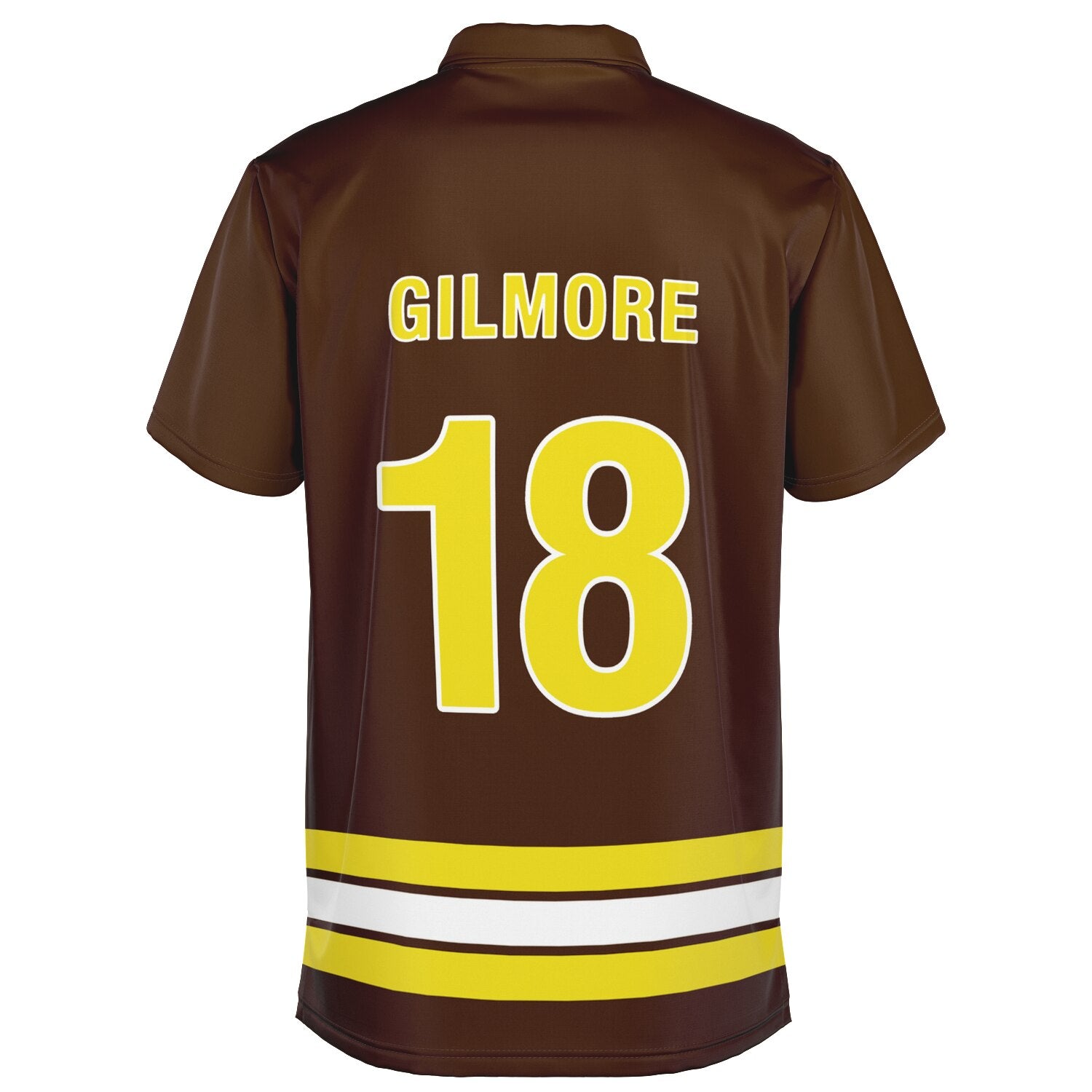Happy Gilmore Hockey Player Golf Polo Shirt Brown UV Protection Sport Shirt