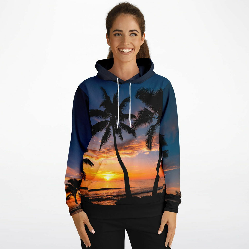 Hawaiian Islands Hawaii Sunset Hooded Sweatshirt Athletic Hoodie Unisex Men's and Women's