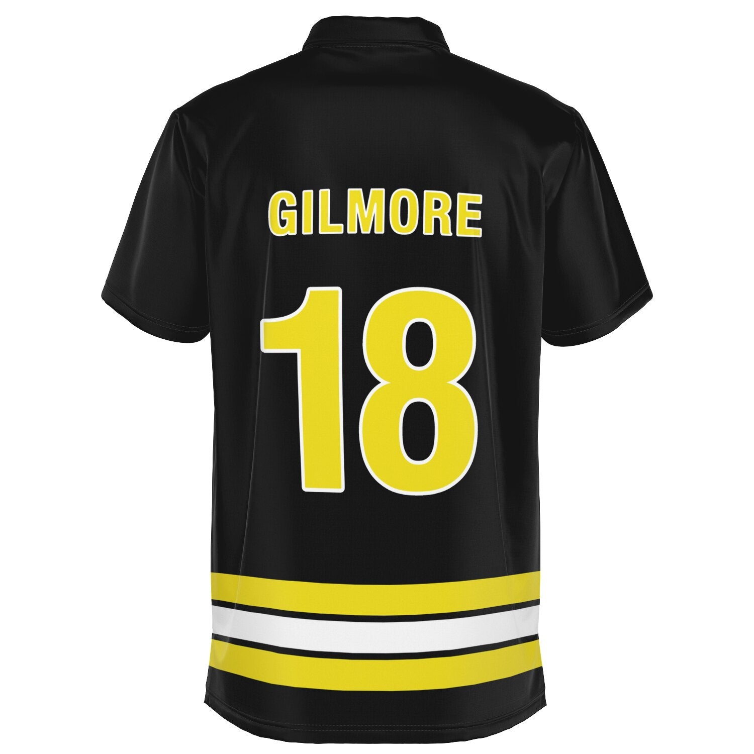 Happy Gilmore Hockey Player Golf Polo Shirt - Black Version